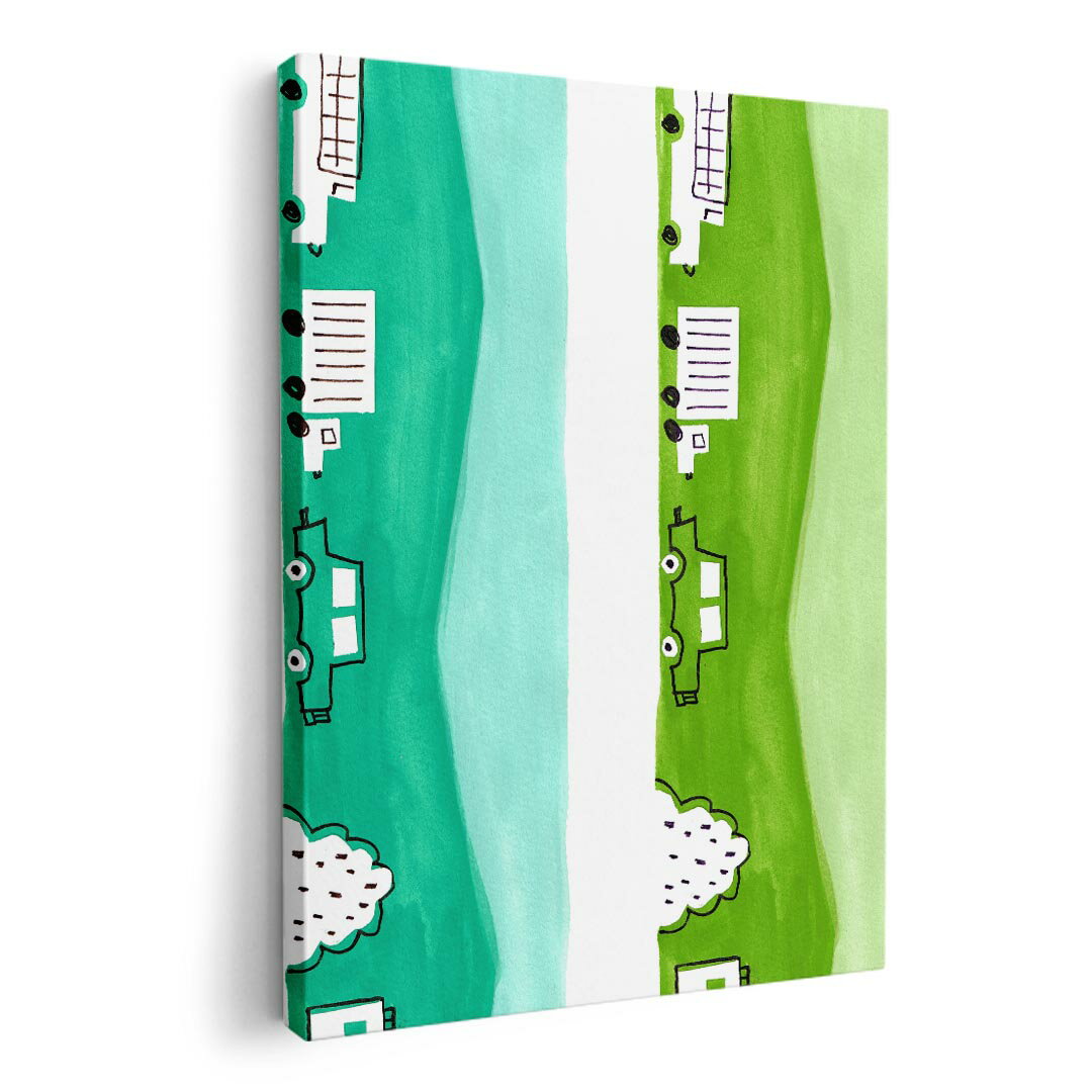 アートパネル 絵 絵画 飾り 選べるサイズ 420×594 mm A2 モダン 玄関 写真 フォト インテリア おしゃれ 014210 車　乗り物　緑