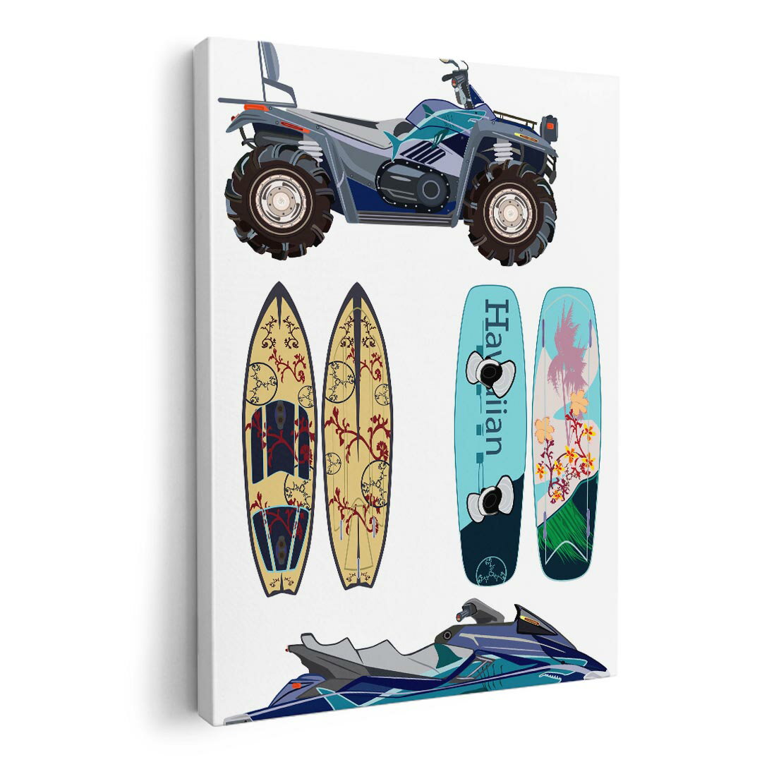 アートパネル 絵 絵画 飾り 選べるサイズ 420×594 mm A2 モダン 玄関 写真 フォト インテリア おしゃれ 014369 サーフィン　ジェット　ボード