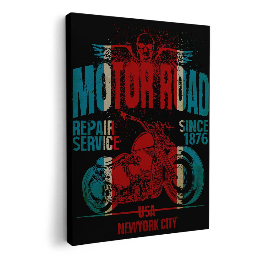 アートパネル 絵 絵画 飾り 選べるサイズ 420×594 mm A2 モダン 玄関 写真 フォト インテリア おしゃれ 014393 バイク　乗り物　ロゴ