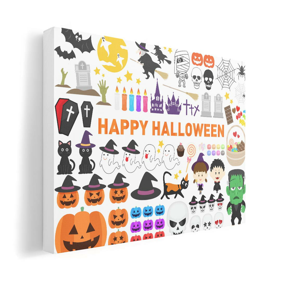 アートパネル 絵 絵画 飾り 選べるサイズ 420×594 mm A2 モダン 玄関 写真 フォト インテリア おしゃれ 015442 ハロウィン　おばけ