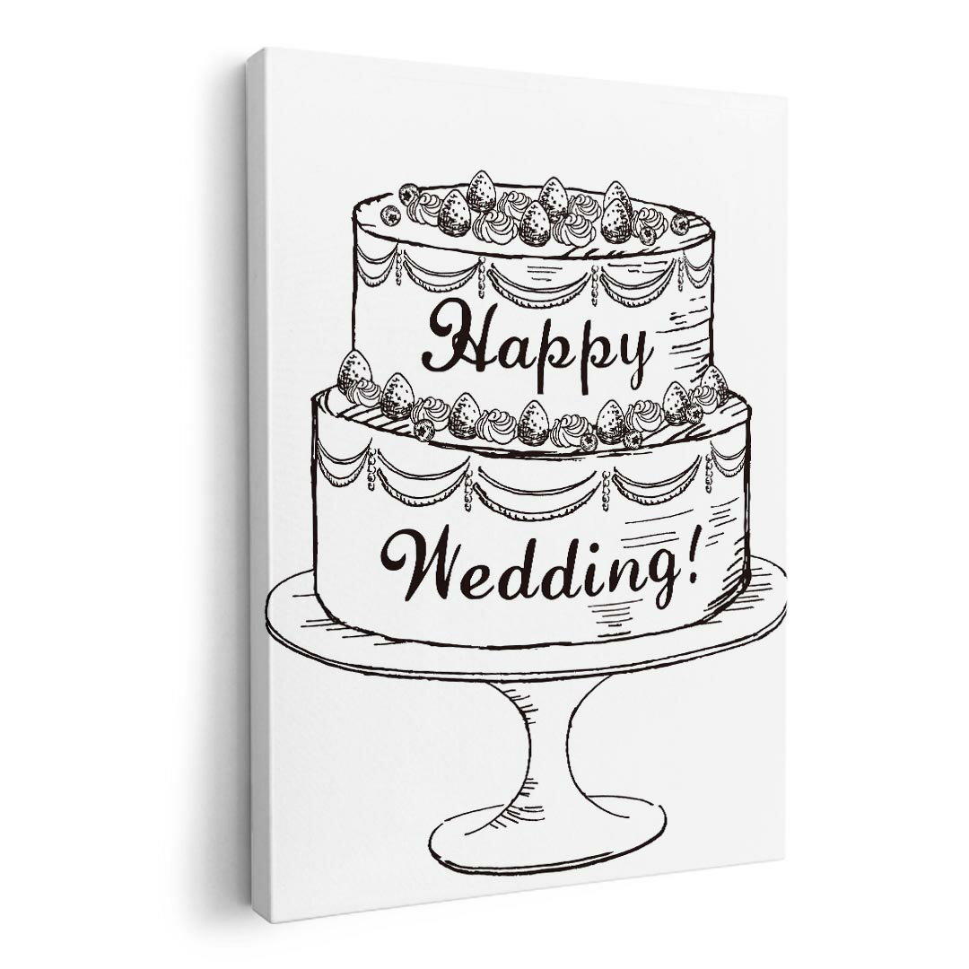 アートパネル 絵 絵画 飾り 選べるサイズ 420×594 mm A2 モダン 玄関 写真 フォト インテリア おしゃれ 015782 ケーキ　ウエディング