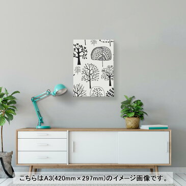 アートパネル 絵 絵画 飾り 選べるサイズ 420×297 mm A3 モダン 玄関 写真 フォト インテリア おしゃれ 011956 木 モノトーン 白黒