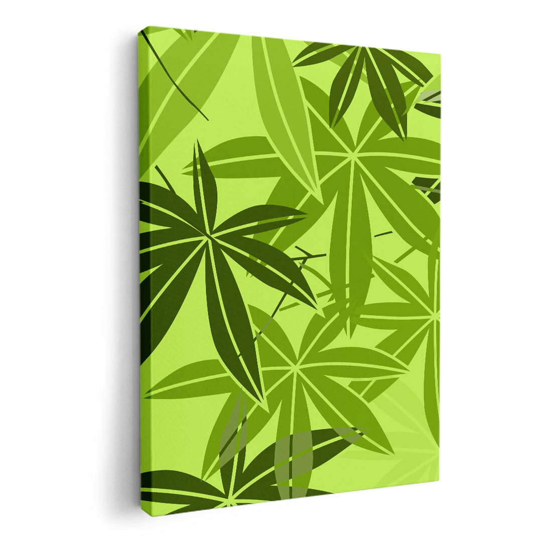 アートパネル 絵 絵画 飾り 選べるサイズ 420×297 mm A3 モダン 玄関 写真 フォト インテリア おしゃれ 002475 植物　緑　イラスト