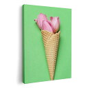 アートパネル 絵 絵画 飾り 選べるサイズ 420×297 mm A3 モダン 玄関 写真 フォト インテリア おしゃれ 023915 花 フラワー チューリップ アイス