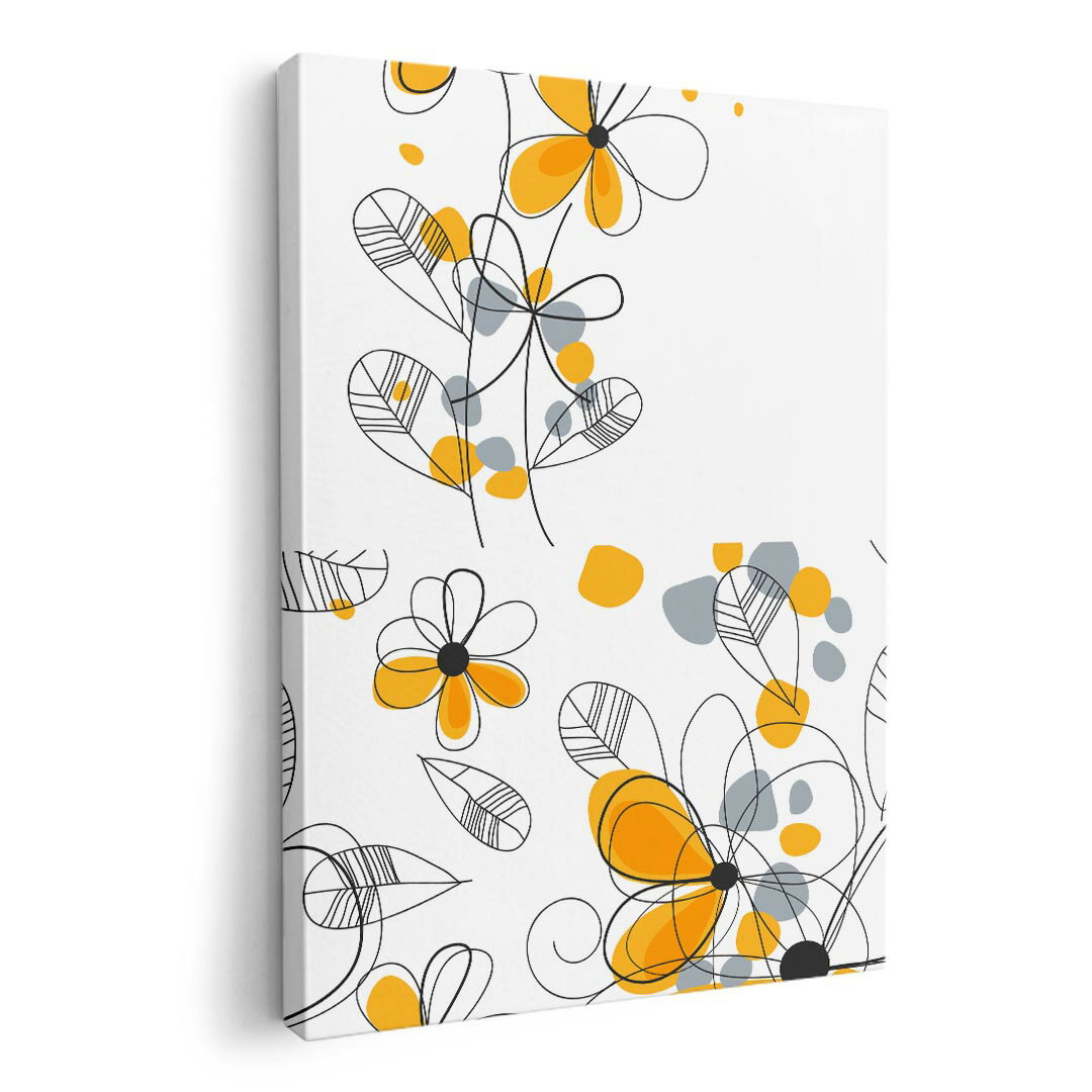 アートパネル 絵 絵画 飾り 選べるサイズ 420×297 mm A3 モダン 玄関 写真 フォト インテリア おしゃれ 005076 花　オレンジ　イラスト