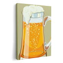 アートパネル 絵 絵画 飾り 選べるサイズ 420×297 mm A3 モダン 玄関 写真 フォト インテリア おしゃれ 005499 ビール　飲み物　イラスト