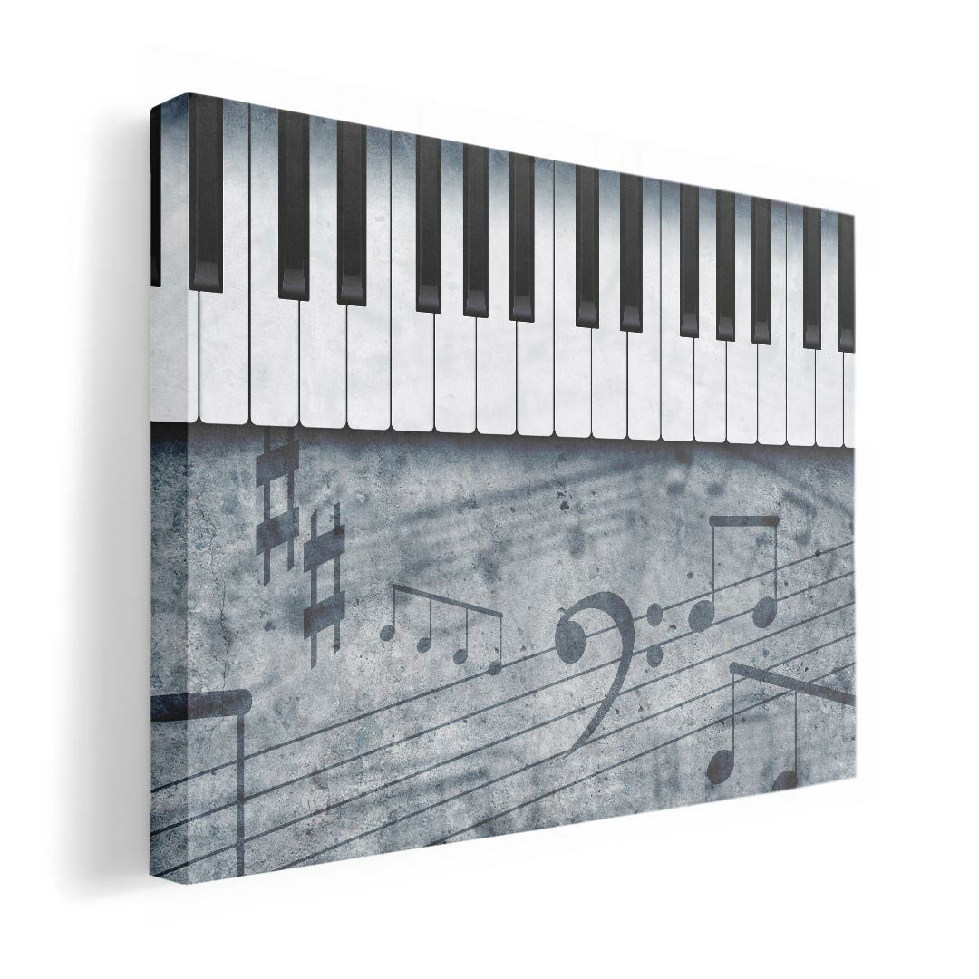 アートパネル 絵 絵画 飾り 選べるサイズ 420×297 mm A3 モダン 玄関 写真 フォト インテリア おしゃれ 008223 音符　楽譜　ピアノ　モノクロ