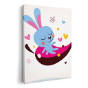 アートパネル 絵 絵画 飾り 選べるサイズ 420×297 mm A3 モダン 玄関 写真 フォト インテリア おしゃれ 008360 兎 うさぎ イラスト ハート
