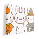 アートパネル 絵 絵画 飾り 選べるサイズ 420×297 mm A3 モダン 玄関 写真 フォト インテリア おしゃれ 009140 動物 ハロウィン うさぎ