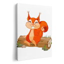 アートパネル 絵 絵画 飾り 選べるサイズ 420×297 mm A3 モダン 玄関 写真 フォト インテリア おしゃれ 009439 キャラクター リス 動物(3)