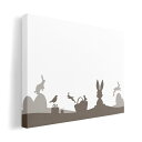 アートパネル 絵 絵画 飾り 選べるサイズ 420×297 mm A3 モダン 玄関 写真 フォト インテリア おしゃれ 009579 動物 うさぎ 鳥