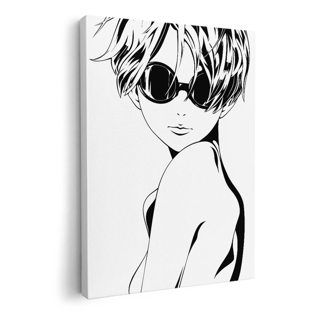 アートパネル 絵 絵画 飾り 選べるサイズ 420×297 mm A3 モダン 玄関 写真 フォト インテリア おしゃれ 011815 女性　サングラス