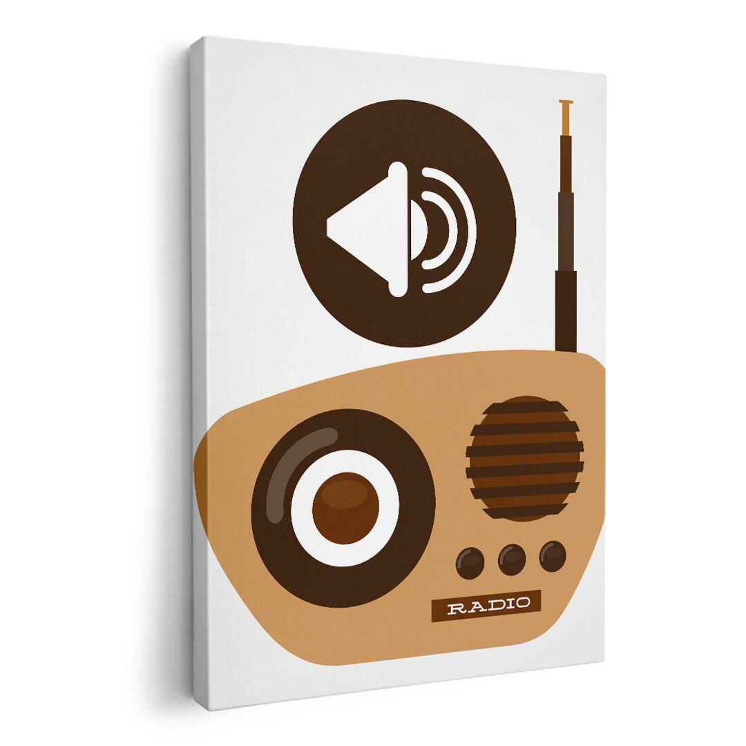 アートパネル 絵 絵画 飾り 選べるサイズ 420×297 mm A3 モダン 玄関 写真 フォト インテリア おしゃれ 011938 ラジオ　シンプル　マーク