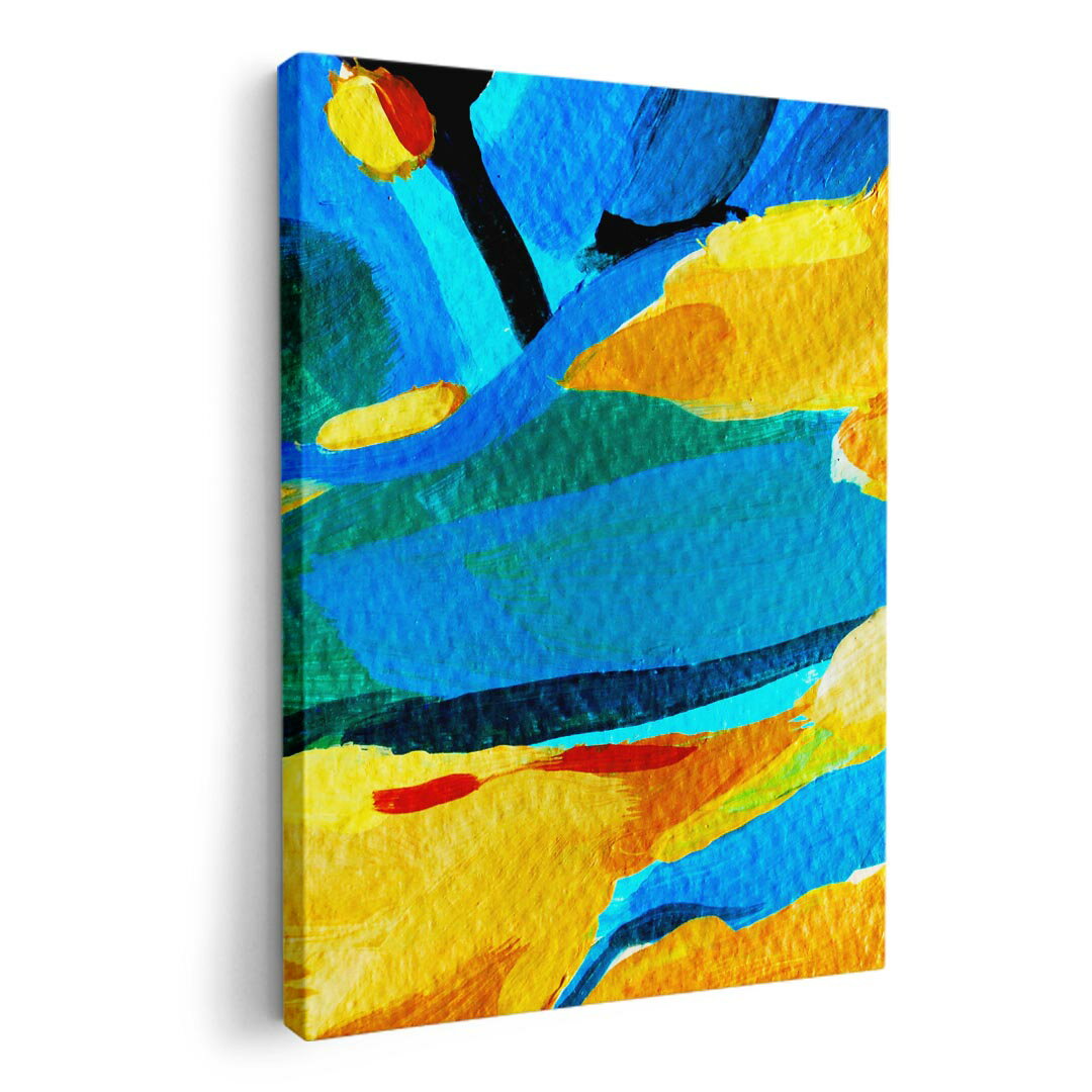 アートパネル 絵 絵画 飾り 選べるサイズ 420×297 mm A3 モダン 玄関 写真 フォト インテリア おしゃれ 012168 黄色　青　絵画