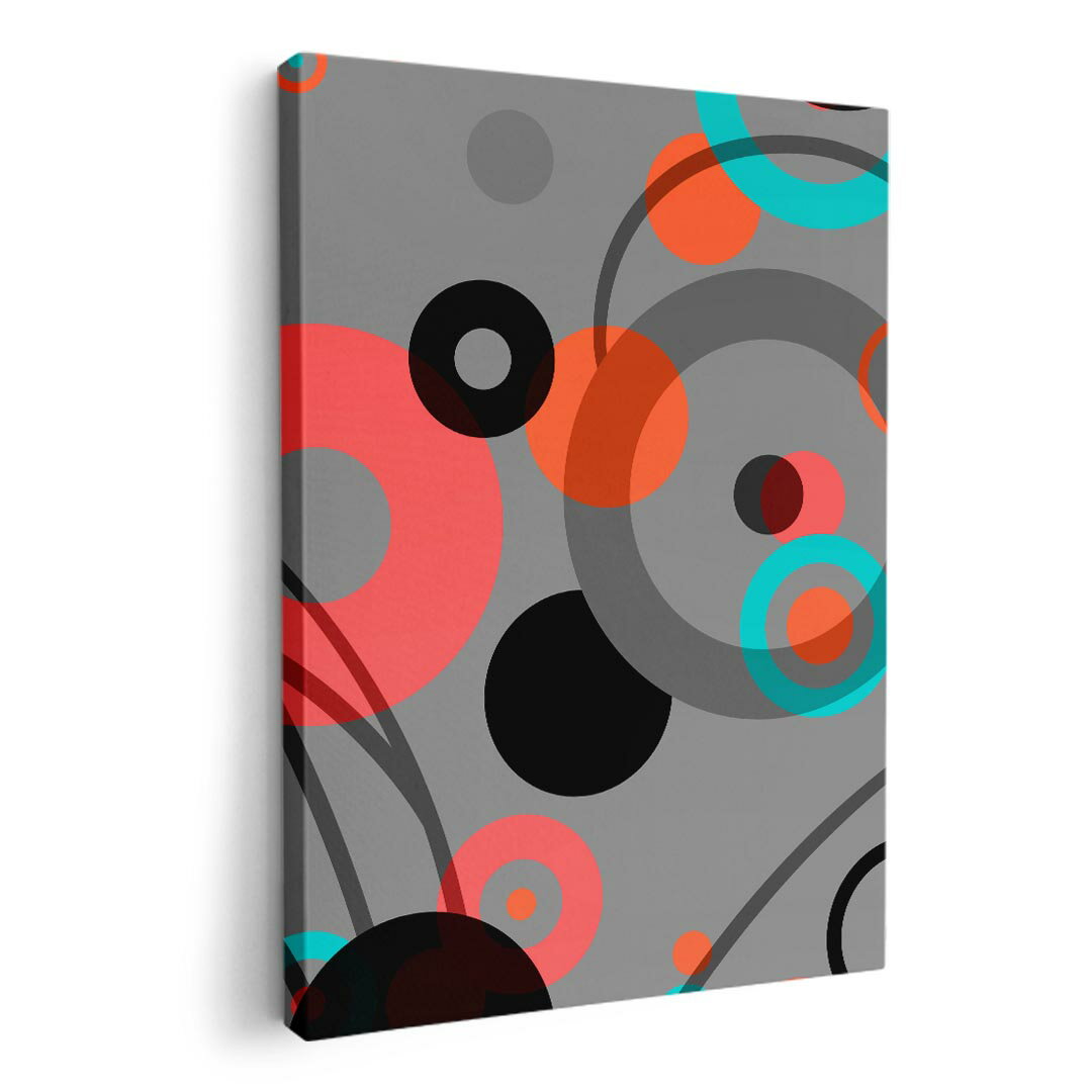 アートパネル 絵 絵画 飾り 選べるサイズ 420×297 mm A3 モダン 玄関 写真 フォト インテリア おしゃれ 012498 グレー　丸　柄