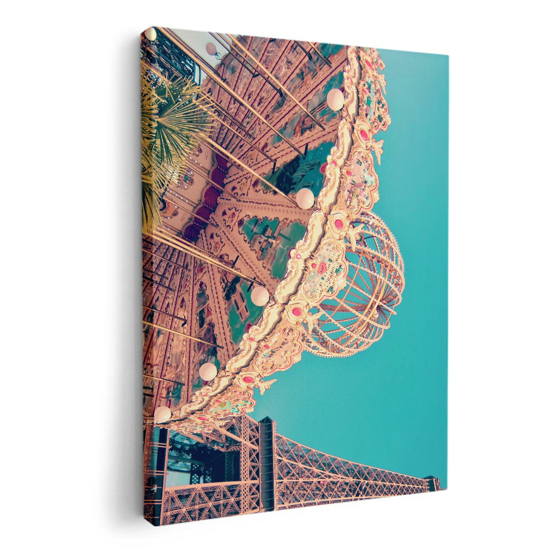 アートパネル 絵 絵画 飾り 選べるサイズ 420×297 mm A3 モダン 玄関 写真 フォト インテリア おしゃれ 012841 写真　建物　メリーゴーランド