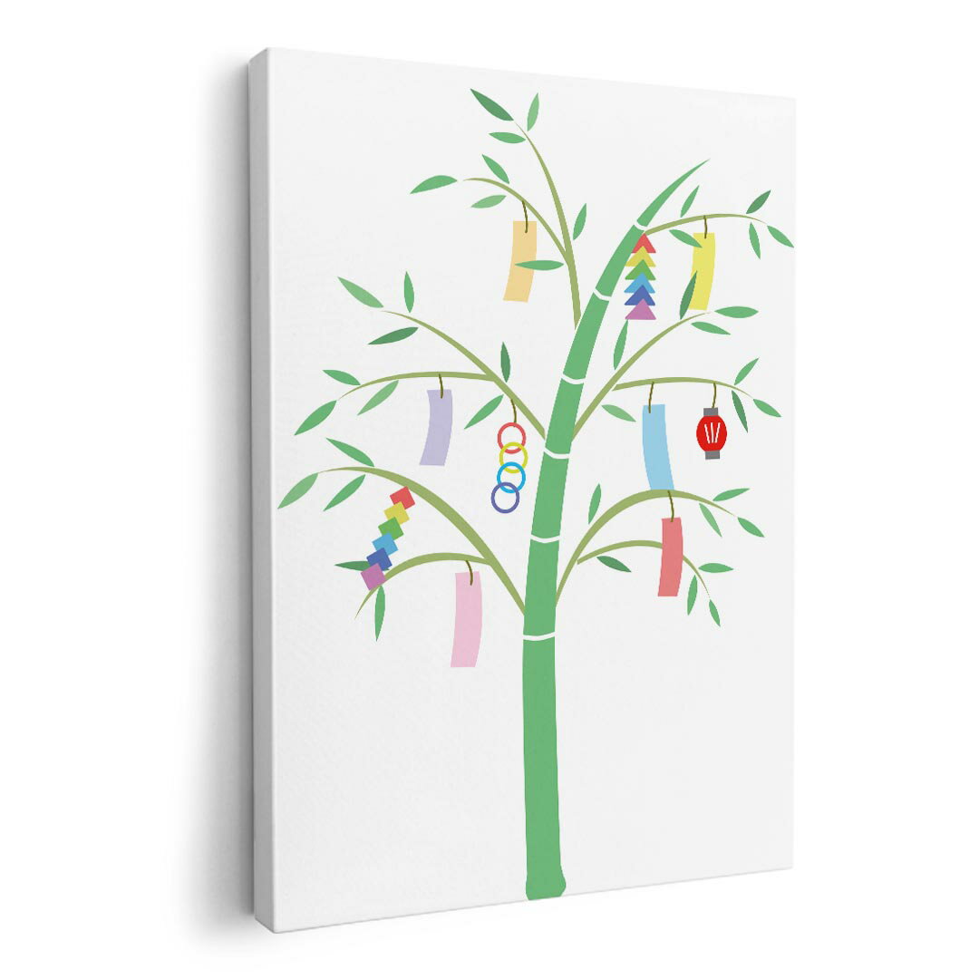 アートパネル 絵 絵画 飾り 選べるサイズ 420×297 mm A3 モダン 玄関 写真 フォト インテリア おしゃれ 013438 七夕　イベント　笹