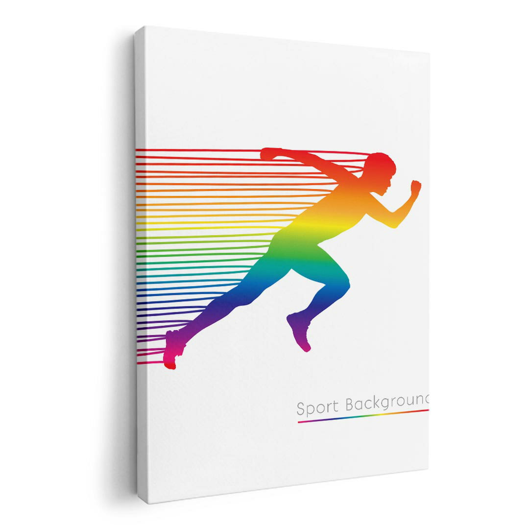 アートパネル 絵 絵画 飾り 選べるサイズ 420×297 mm A3 モダン 玄関 写真 フォト インテリア おしゃれ 013696 スポーツ　カラフル　レインボー