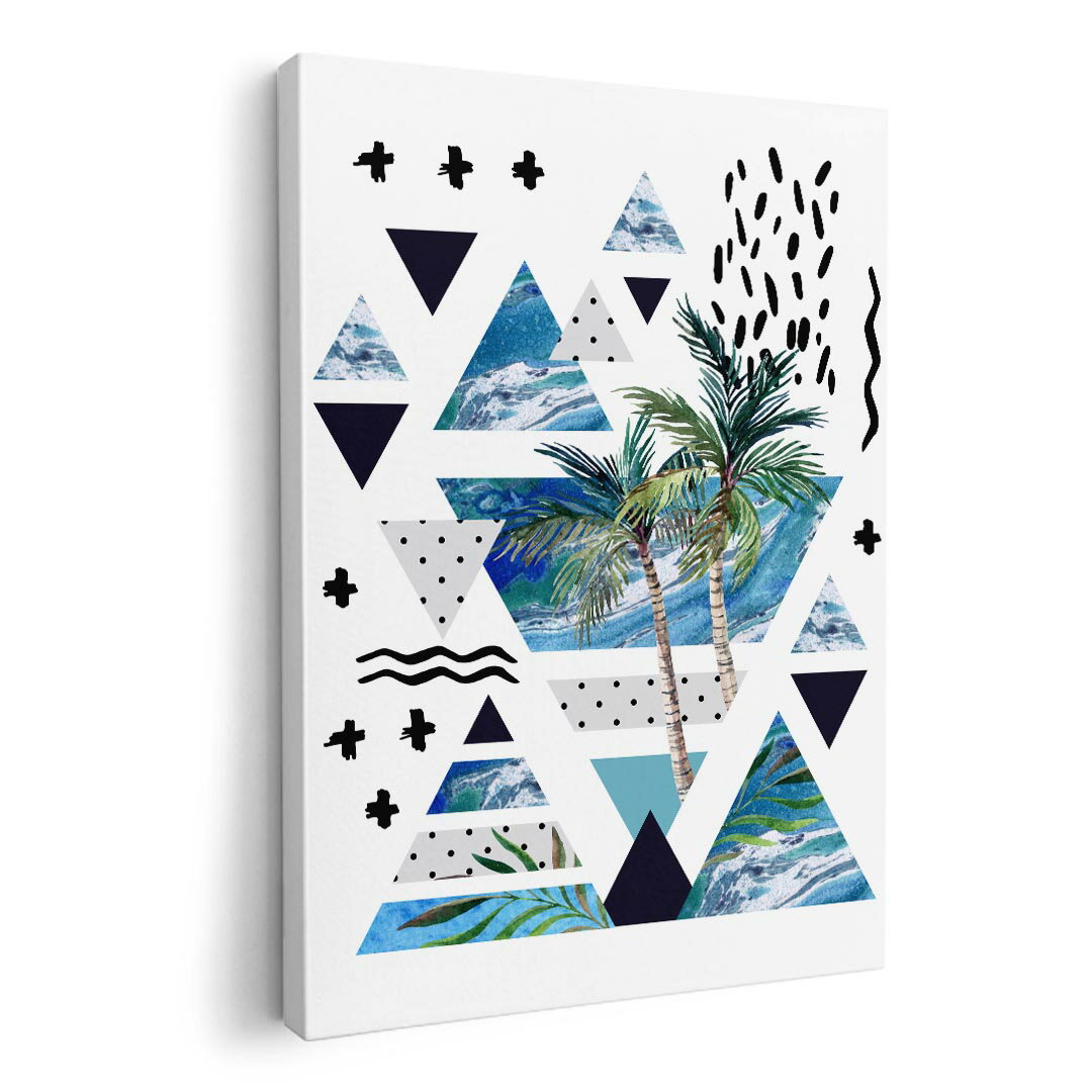 アートパネル 絵 絵画 飾り 選べるサイズ 420×297 mm A3 モダン 玄関 写真 フォト インテリア おしゃれ 014038 海　ヤシの木　夏