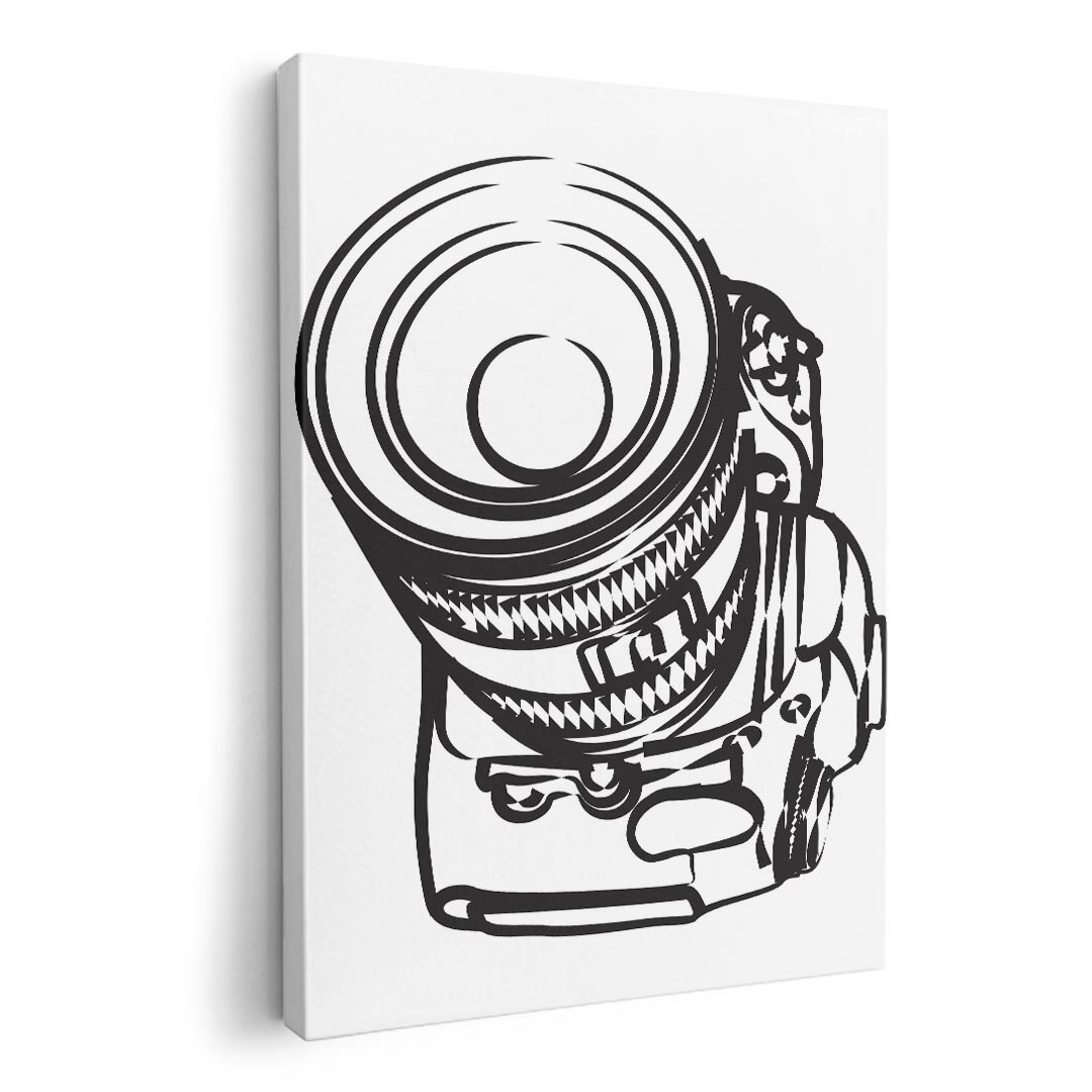 アートパネル 絵 絵画 飾り 選べるサイズ 420×297 mm A3 モダン 玄関 写真 フォト インテリア おしゃれ 014761 カメラ　白黒　一眼レフ