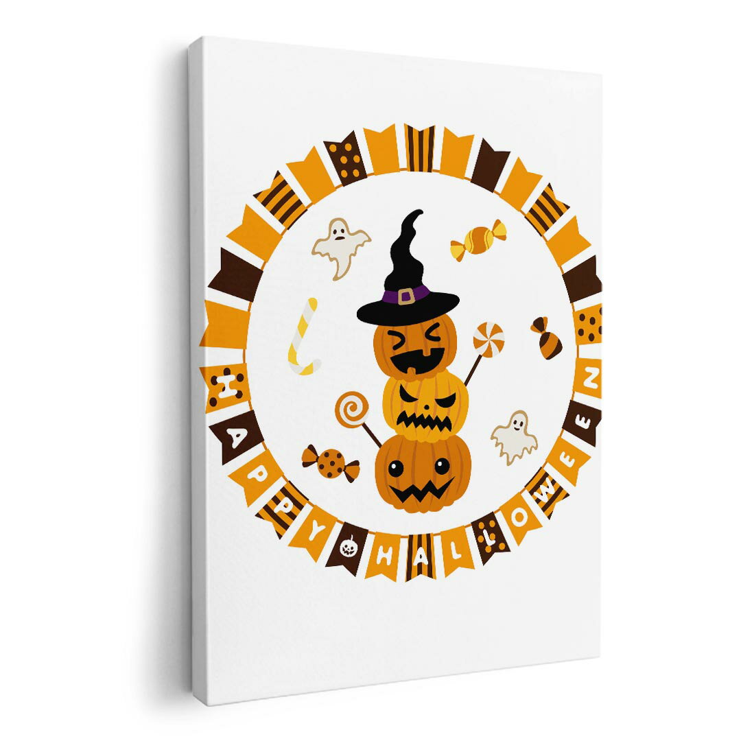 アートパネル 絵 絵画 飾り 選べるサイズ 420×297 mm A3 モダン 玄関 写真 フォト インテリア おしゃれ 015412 ハロウィン　カボチャ　お菓子　英字