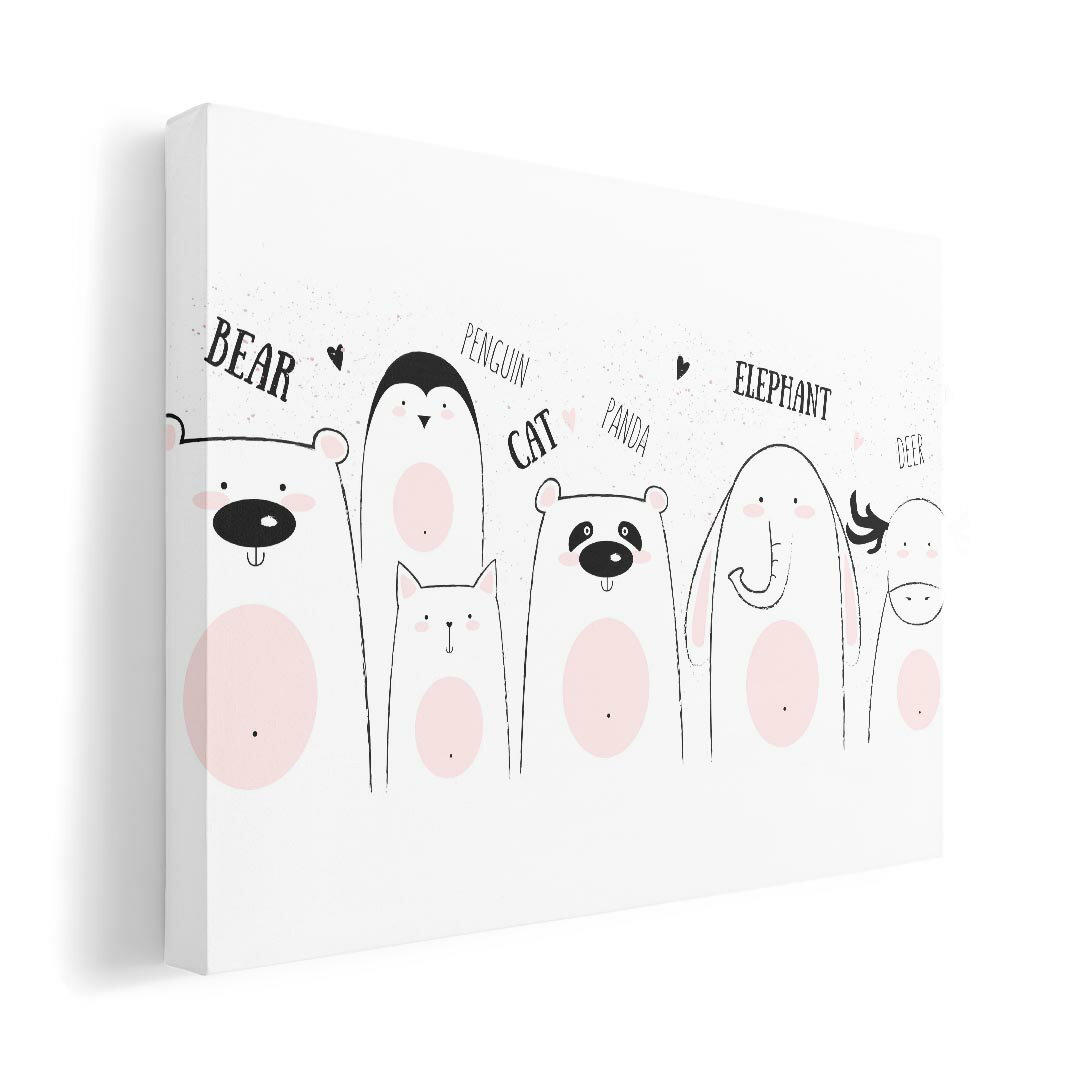 アートパネル 絵 絵画 飾り 選べるサイズ 420×297 mm A3 モダン 玄関 写真 フォト インテリア おしゃれ 016491 動物　かわいい　イラスト