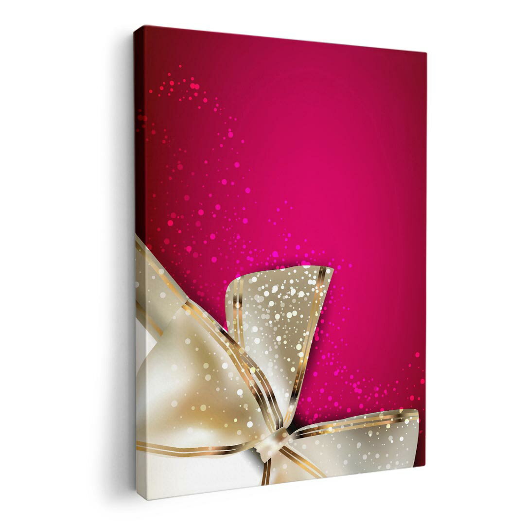 アートパネル 絵 絵画 飾り 選べるサイズ 210×297 mm A4 モダン 玄関 写真 フォト インテリア おしゃれ 000228 リボン　ピンク　プレゼント