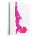 アートパネル 絵 絵画 飾り 選べるサイズ 210×297 mm A4 モダン 玄関 写真 フォト インテリア おしゃれ 003158 人物 イラスト ピンク(3)