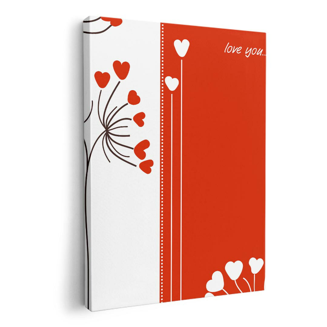 アートパネル 絵 絵画 飾り 選べるサイズ 210×297 mm A4 モダン 玄関 写真 フォト インテリア おしゃれ 005153 ハート　赤　白