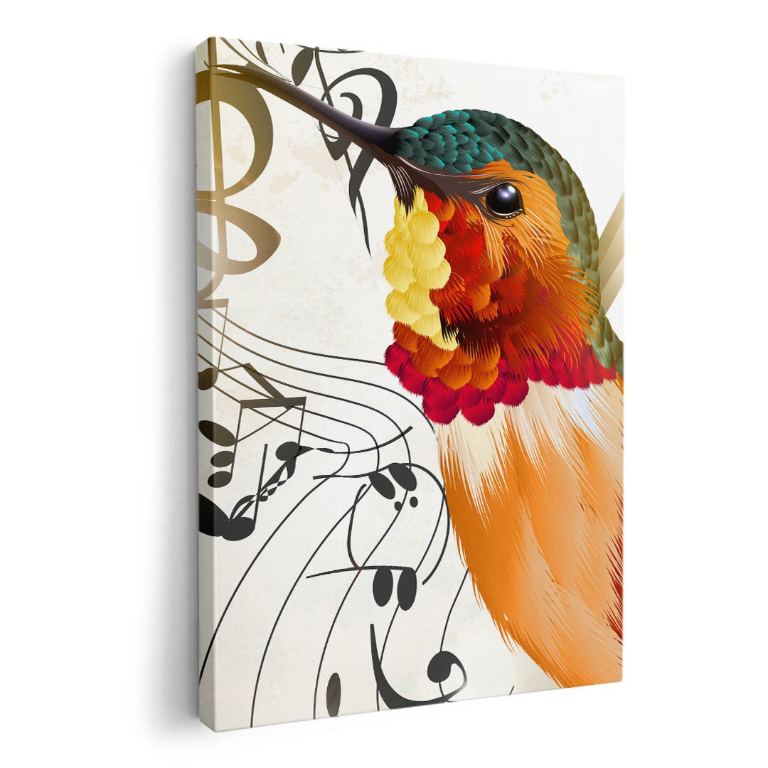 アートパネル 絵 絵画 飾り 選べるサイズ 210×297 mm A4 モダン 玄関 写真 フォト インテリア おしゃれ 006282 鳥　音符　楽譜