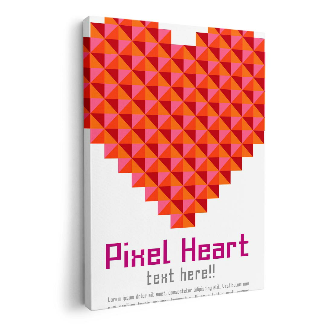 アートパネル 絵 絵画 飾り 選べるサイズ 210×297 mm A4 モダン 玄関 写真 フォト インテリア おしゃれ 007952 赤　レッド　ハート　カラフル