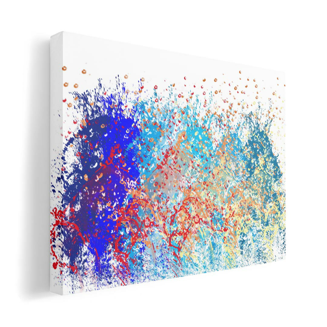 アートパネル 絵 絵画 飾り 選べるサイズ 210×297 mm A4 モダン 玄関 写真 フォト インテリア おしゃれ 008597 インク　青　ブルー　模様　ペンキ