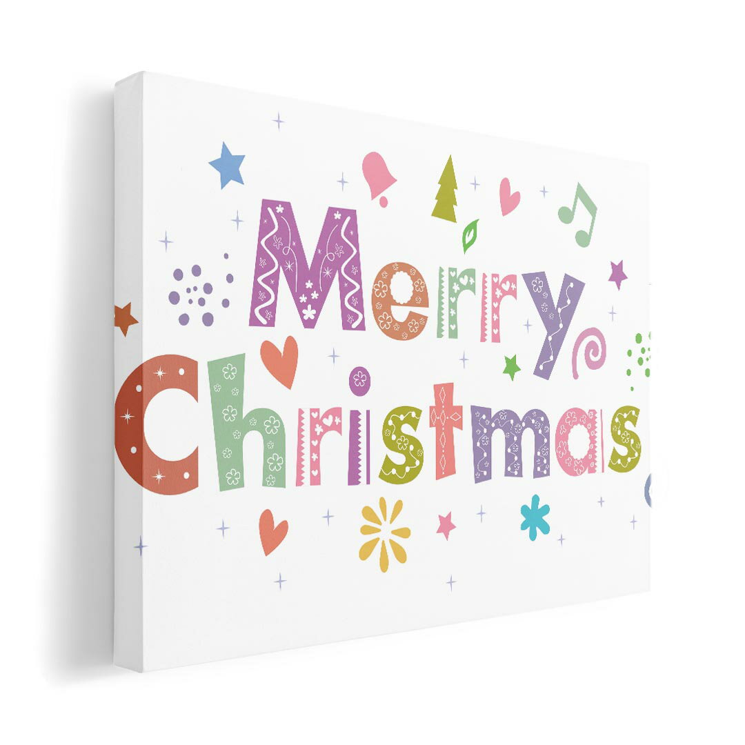 アートパネル 絵 絵画 飾り 選べるサイズ 210×297 mm A4 モダン 玄関 写真 フォト インテリア おしゃれ 010012 クリスマス　英語　カラフル