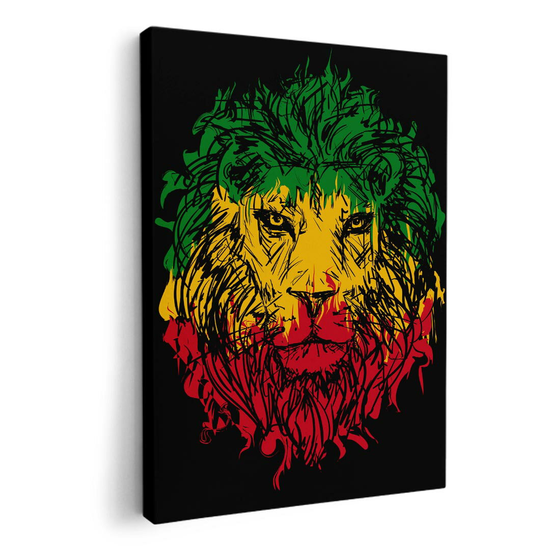 アートパネル 絵 絵画 飾り 選べるサイズ 210×297 mm A4 モダン 玄関 写真 フォト インテリア おしゃれ 011733 動物　ライオン　レゲエ