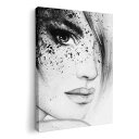 アートパネル 絵 絵画 飾り 選べるサイズ 210×297 mm A4 モダン 玄関 写真 フォト インテリア おしゃれ 012059 女性 イラスト モノトーン(3)