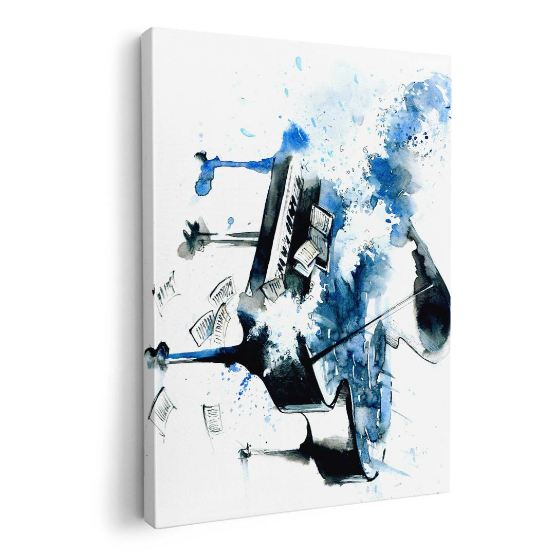 アートパネル 絵 絵画 飾り 選べるサイズ 210×297 mm A4 モダン 玄関 写真 フォト インテリア おしゃれ 013616 ピアノ　水彩　楽譜