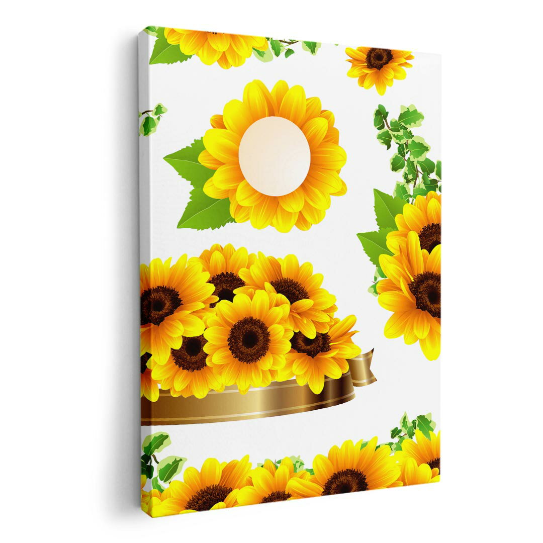 アートパネル 絵 絵画 飾り 選べるサイズ 210×297 mm A4 モダン 玄関 写真 フォト インテリア おしゃれ 014078 ひまわり　夏　花