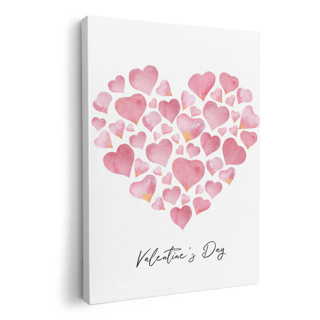 アートパネル 絵 絵画 飾り 選べるサイズ 210×297 mm A4 モダン 玄関 写真 フォト インテリア おしゃれ 015366 ハート　ラブリー　ピンク　英字