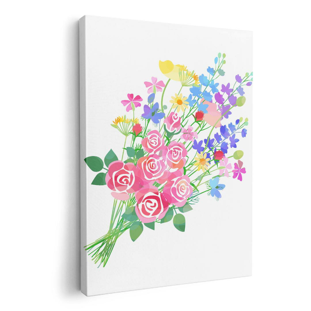 アートパネル 絵 絵画 飾り 選べるサイズ 210×297 mm A4 モダン 玄関 写真 フォト インテリア おしゃれ 015825 花束　カラフル　綺麗