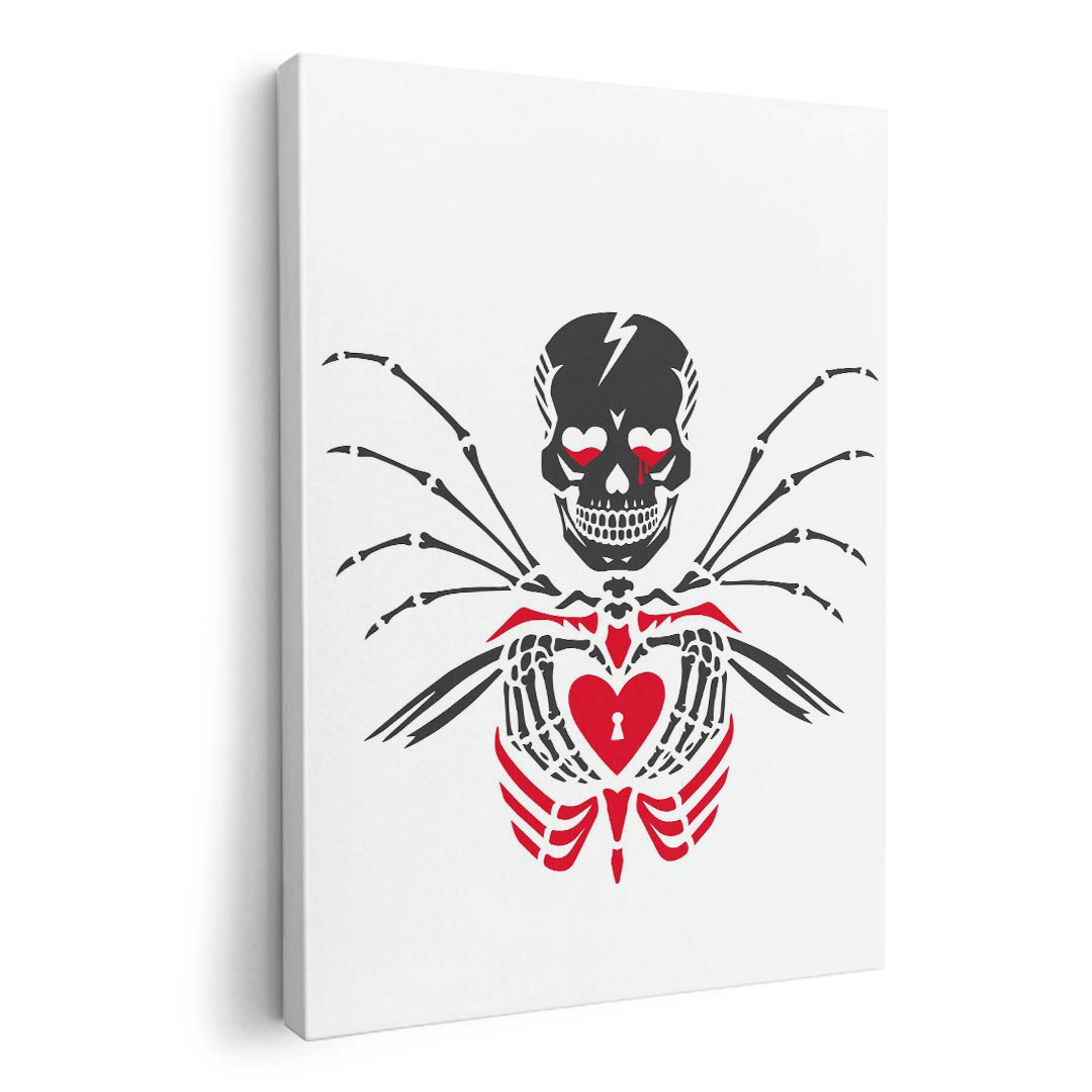 アートパネル 絵 絵画 飾り 選べるサイズ 210×297 mm A4 モダン 玄関 写真 フォト インテリア おしゃれ 019950 骨 デザイン ハート