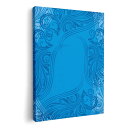 アートパネル 絵 絵画 飾り 選べるサイズ 210×148 mm A5 モダン 玄関 写真 フォト インテリア おしゃれ 000795 ダマスク ブルー