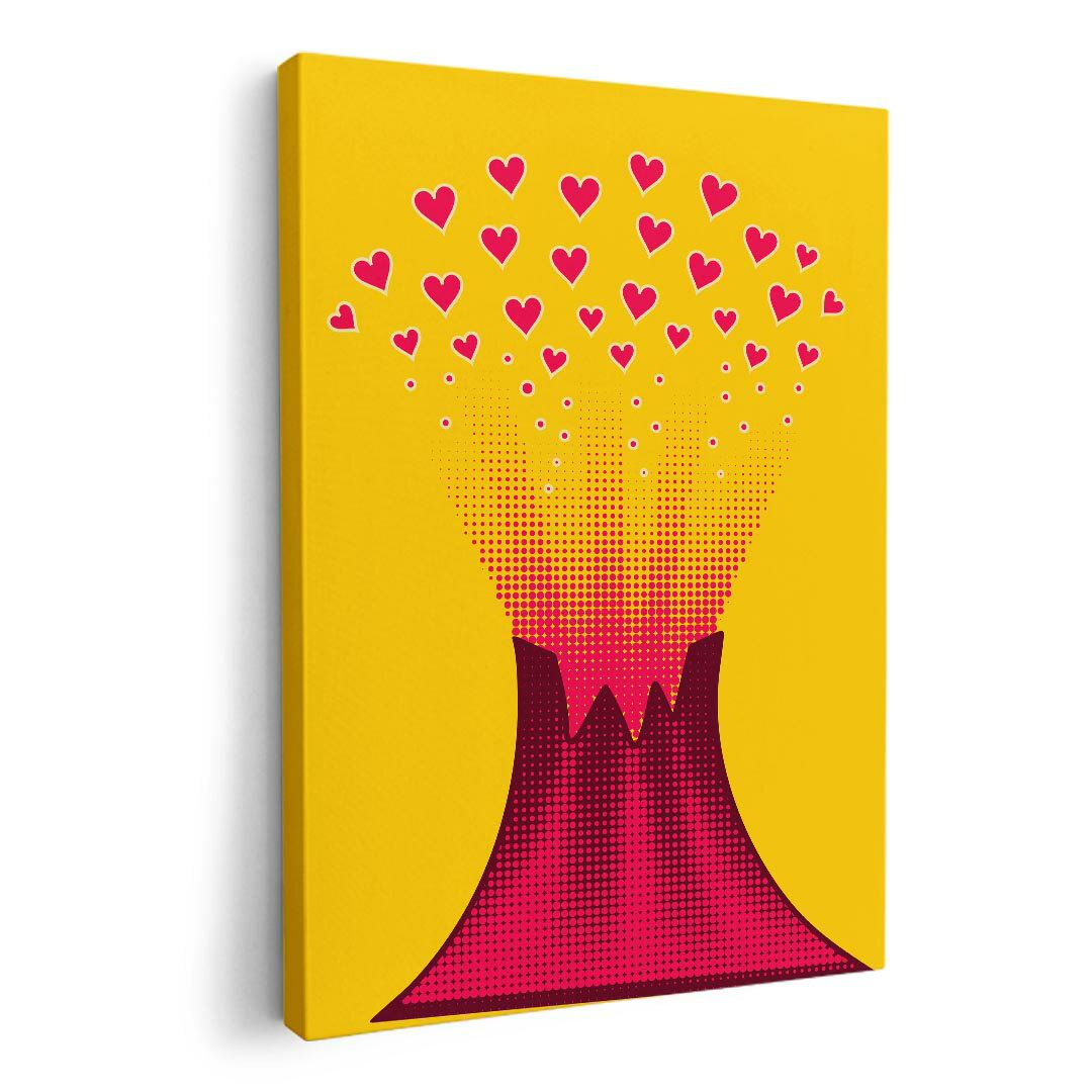 アートパネル 絵 絵画 飾り 選べるサイズ 210×148 mm A5 モダン 玄関 写真 フォト インテリア おしゃれ 000832 ハート　火山