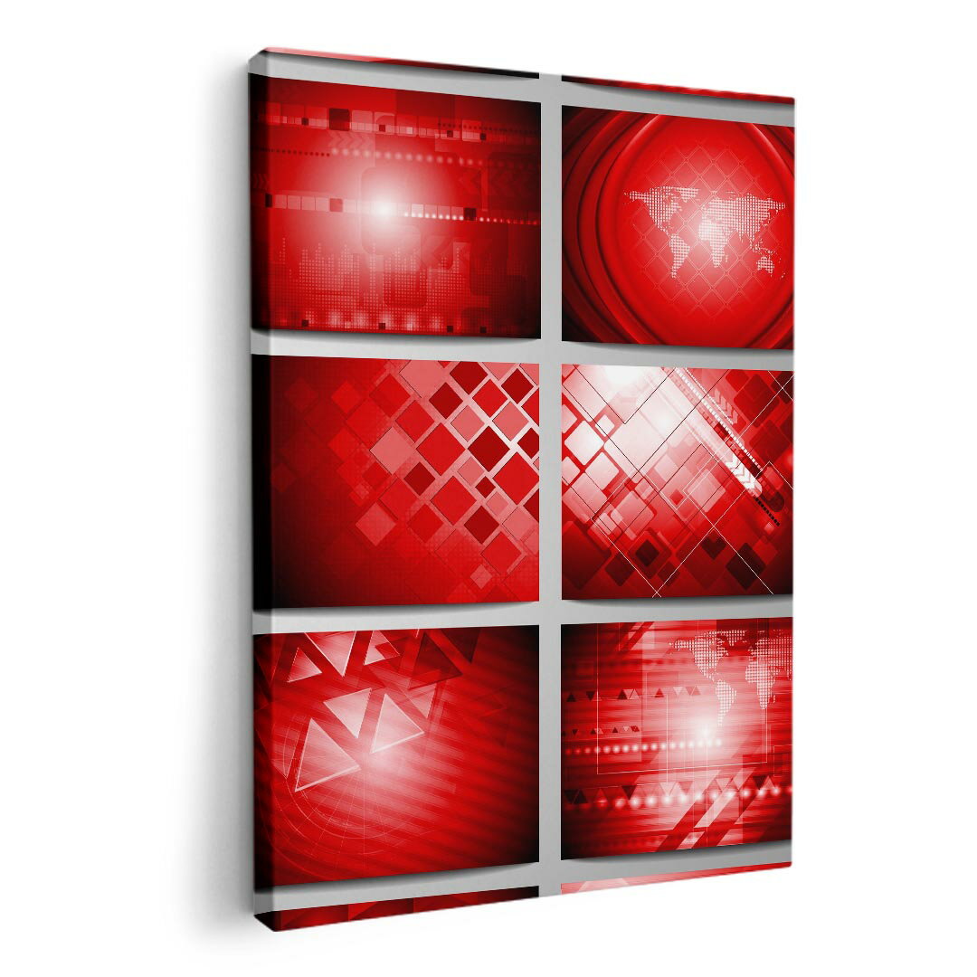 アートパネル 絵 絵画 飾り 選べるサイズ 210×148 mm A5 モダン 玄関 写真 フォト インテリア おしゃれ 001003 模様　赤