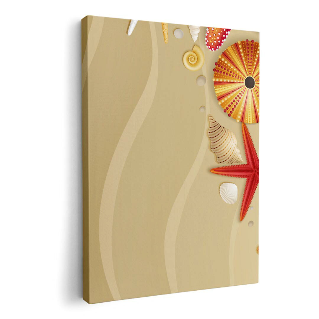 アートパネル 絵 絵画 飾り 選べるサイズ 210×148 mm A5 モダン 玄関 写真 フォト インテリア おしゃれ 001368 砂浜　貝　海