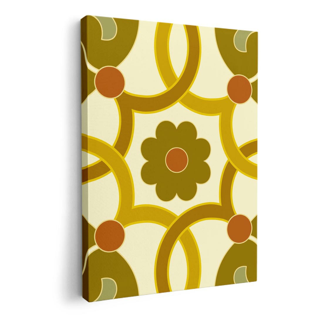 アートパネル 絵 絵画 飾り 選べるサイズ 210×148 mm A5 モダン 玄関 写真 フォト インテリア おしゃれ 004447 模様　オレンジ　緑