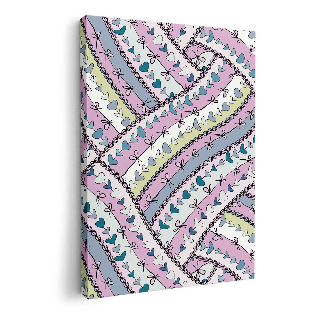 アートパネル 絵 絵画 飾り 選べるサイズ 210×148 mm A5 モダン 玄関 写真 フォト インテリア おしゃれ 005121 ハート　イラスト　模様