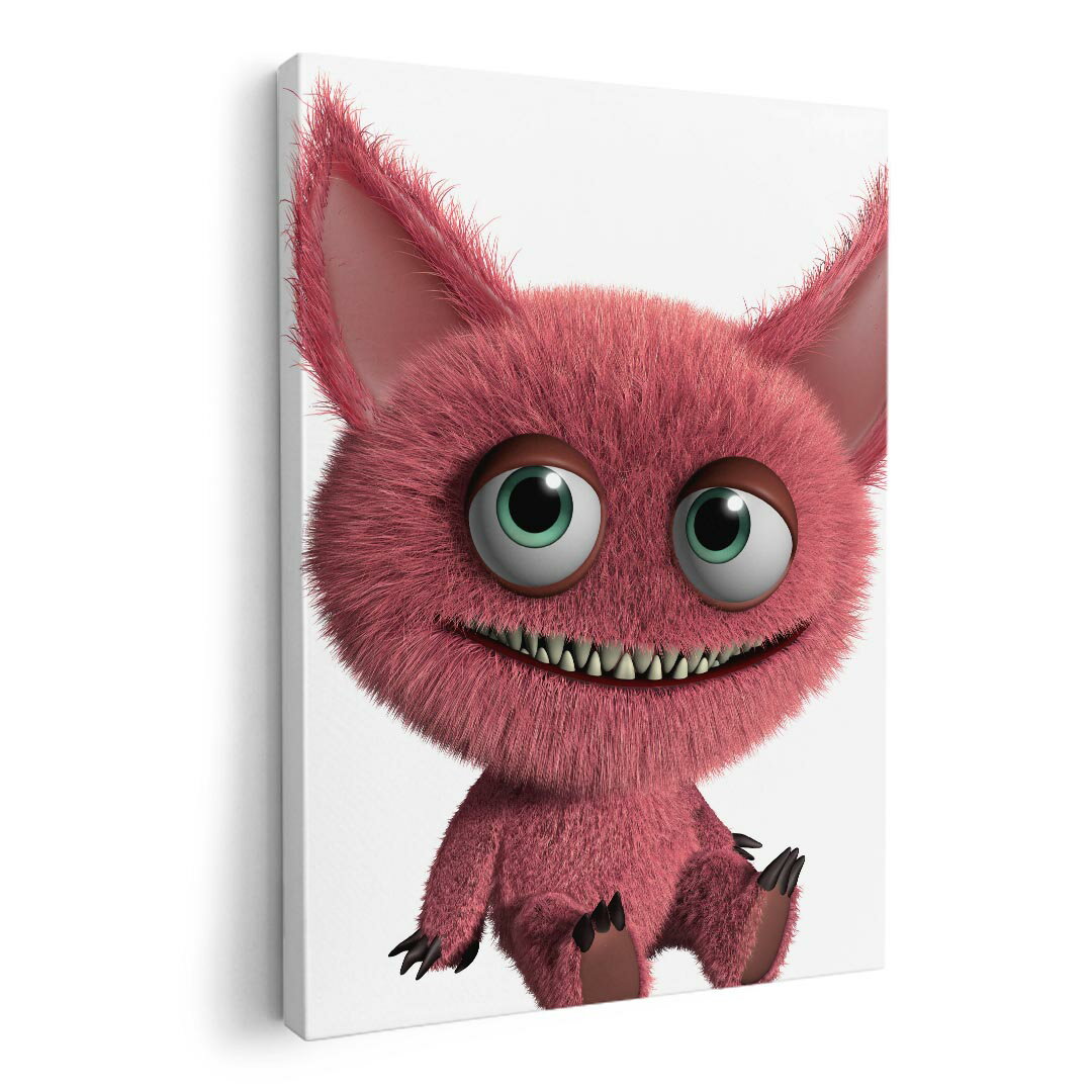 アートパネル 絵 絵画 飾り 選べるサイズ 210×148 mm A5 モダン 玄関 写真 フォト インテリア おしゃれ 005189 モンスター 赤 キャラクター