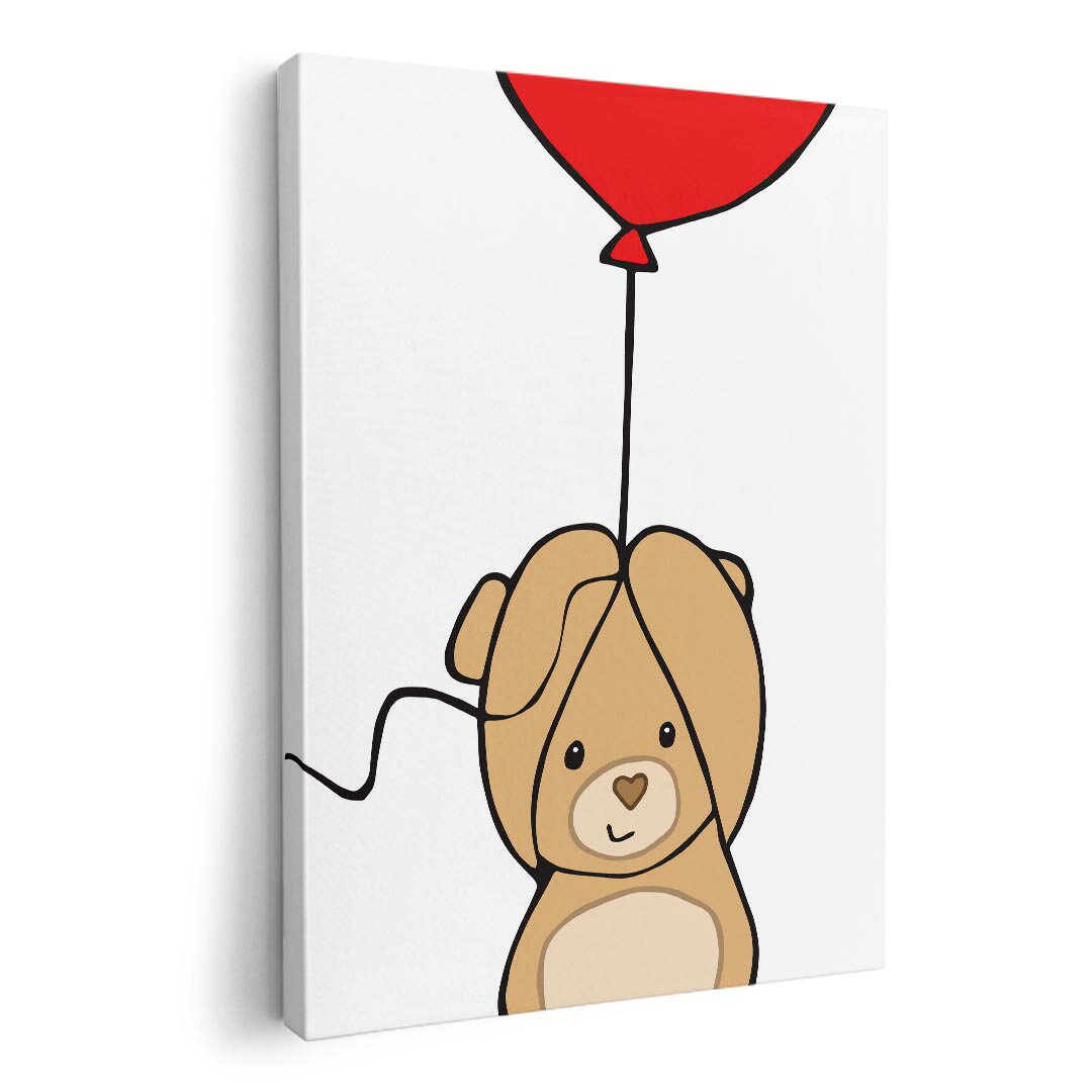アートパネル 絵 絵画 飾り 選べるサイズ 210×148 mm A5 モダン 玄関 写真 フォト インテリア おしゃれ 005736 ハート　熊　キャラクター
