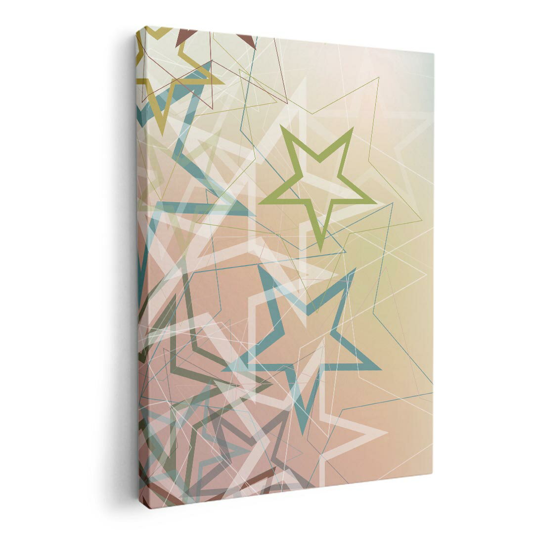 アートパネル 絵 絵画 飾り 選べるサイズ 210×148 mm A5 モダン 玄関 写真 フォト インテリア おしゃれ 008684 星　スター　水色　レインボー