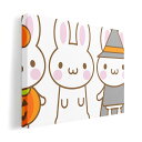 アートパネル 絵 絵画 飾り 選べるサイズ 210×148 mm A5 モダン 玄関 写真 フォト インテリア おしゃれ 009140 動物 ハロウィン うさぎ